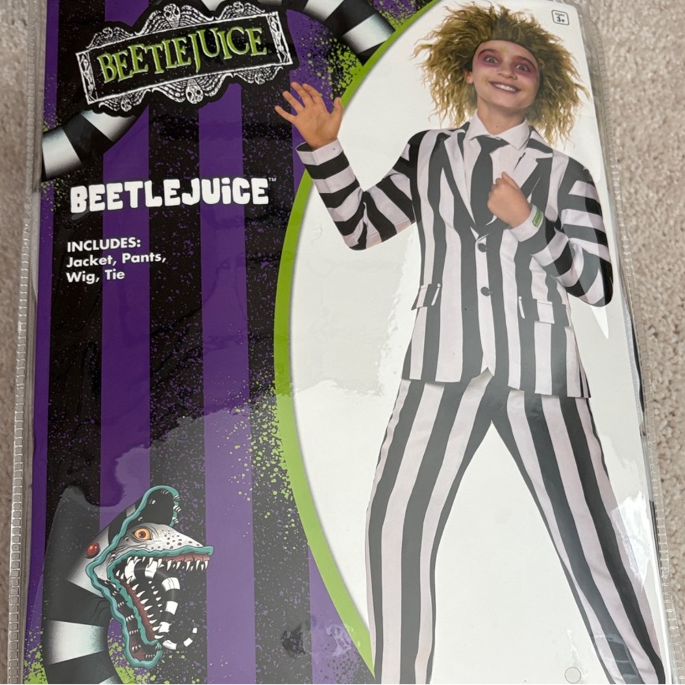 Spirit Beetlejuice Kids Costume - Black and White Stripes